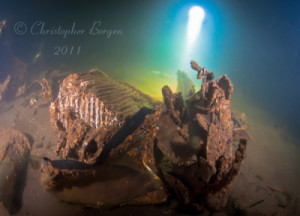 wreck of Corsair in Lake Washington